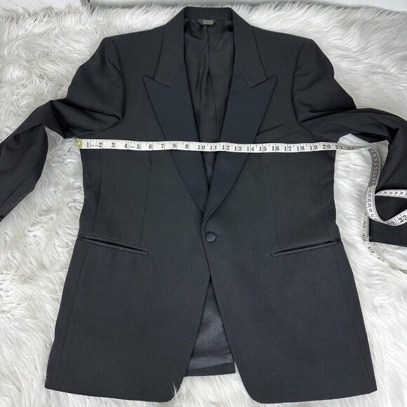 After Six Men's Black Formal One Button Minimalist Tuxedo Prom Suit Coat 41 S - Picture 8 of 10